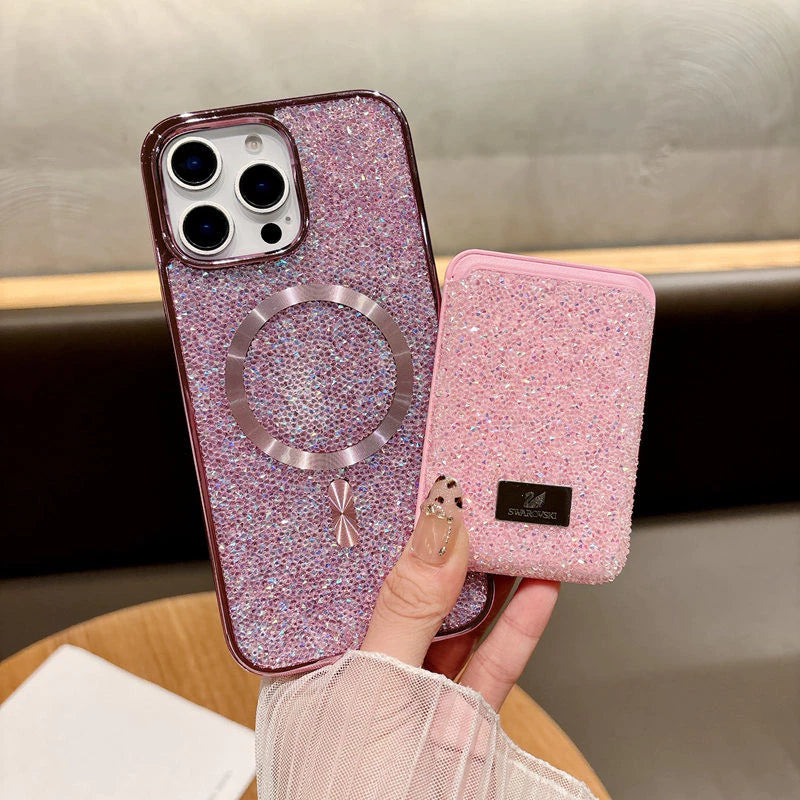 Sparkle MagSafe Case + Detachable Card Holder
