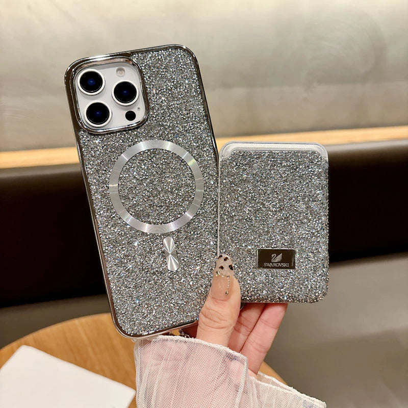 Sparkle MagSafe Case + Detachable Card Holder