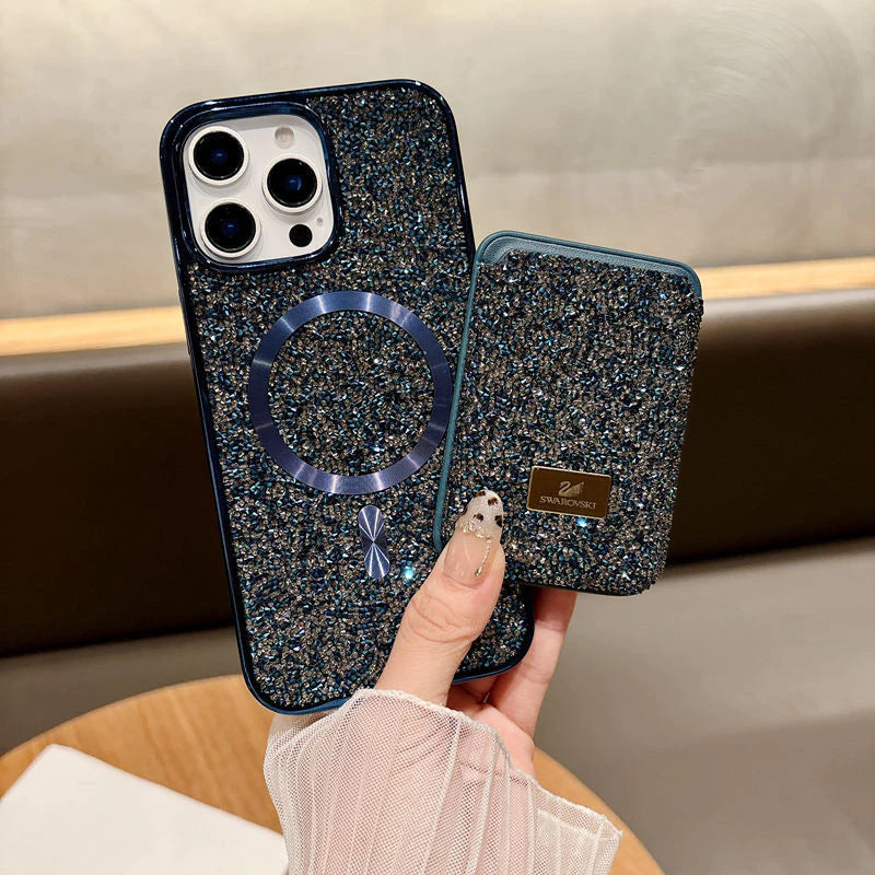 Sparkle MagSafe Case + Detachable Card Holder
