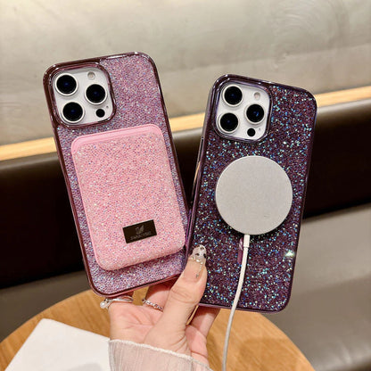 Sparkle MagSafe Case + Detachable Card Holder