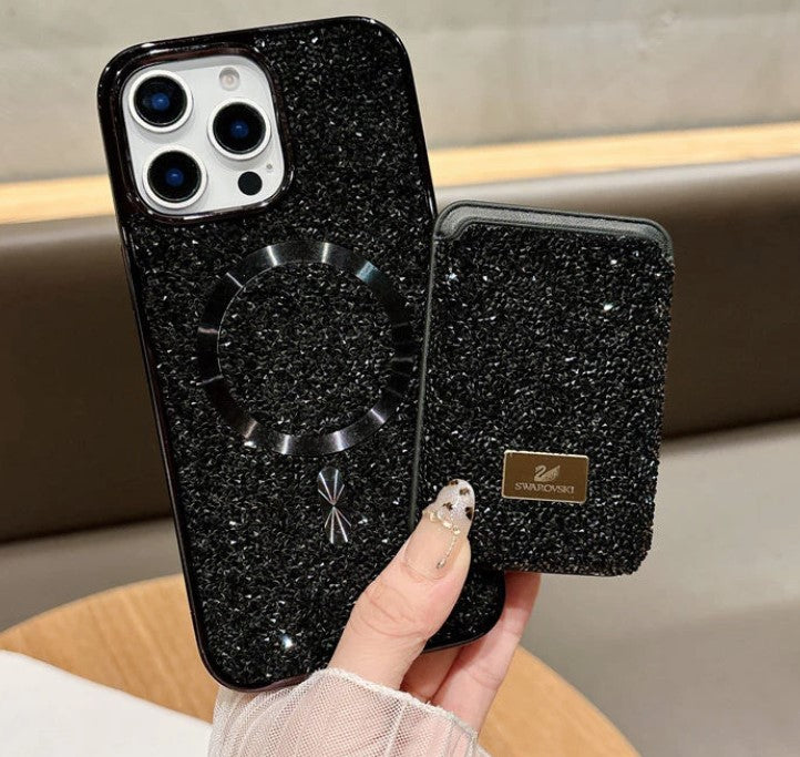 Sparkle MagSafe Case + Detachable Card Holder