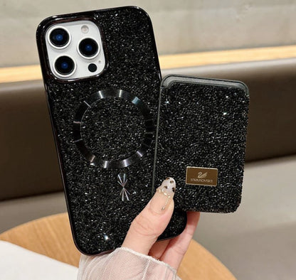 Sparkle MagSafe Case + Detachable Card Holder