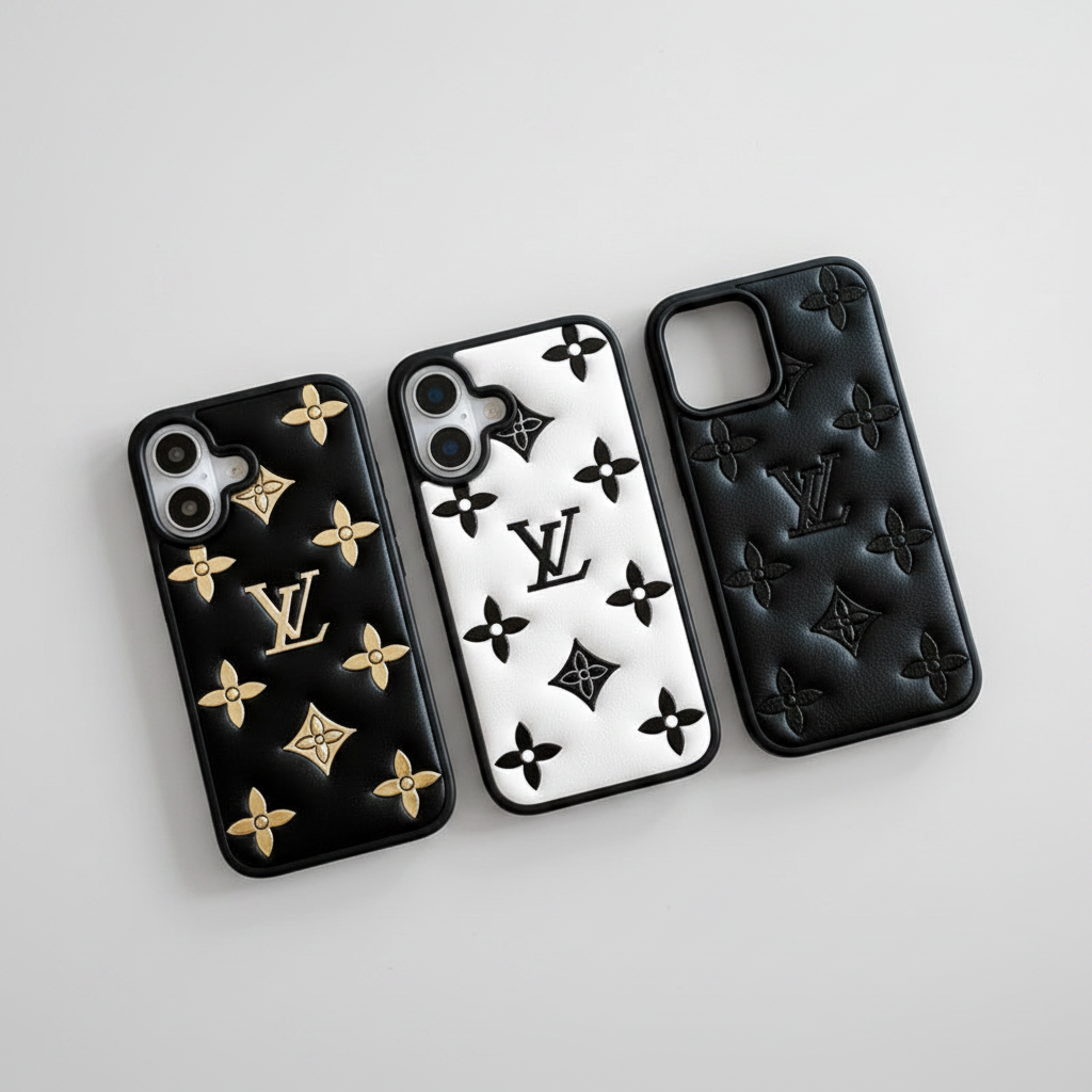 Luxe Quilted Monogram iPhone Case