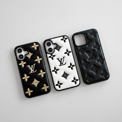 Luxe Quilted Monogram iPhone Case