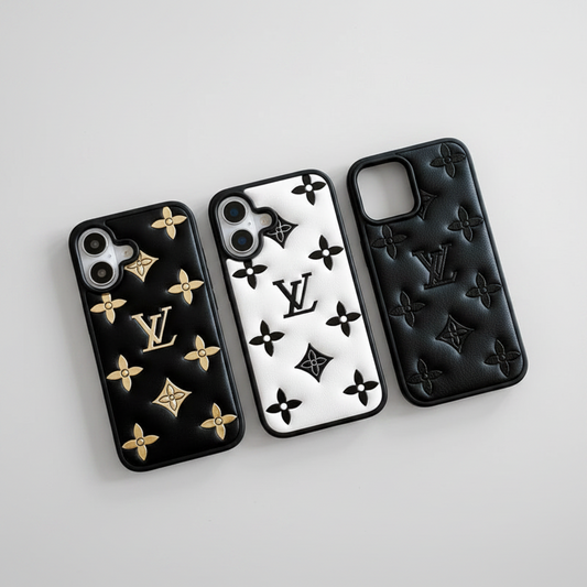Luxe Quilted Monogram iPhone Case