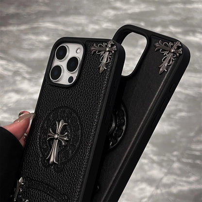 Black Embossed Emblem Case – Smooth or Textured Finish