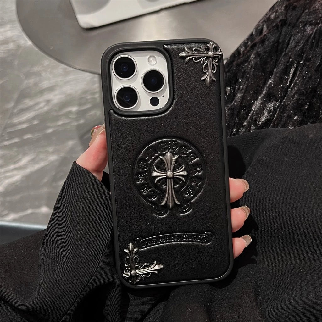 Black Embossed Emblem Case – Smooth or Textured Finish