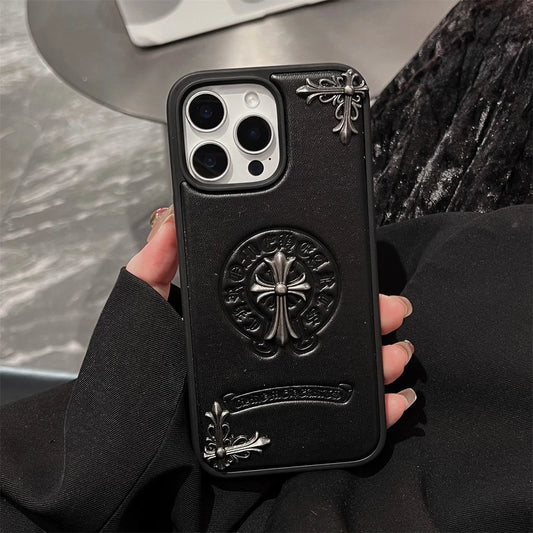 Black Embossed Emblem Case – Smooth or Textured Finish