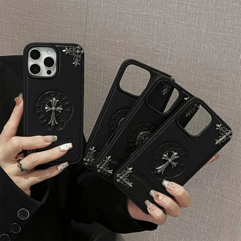 Black Embossed Emblem Case – Smooth or Textured Finish