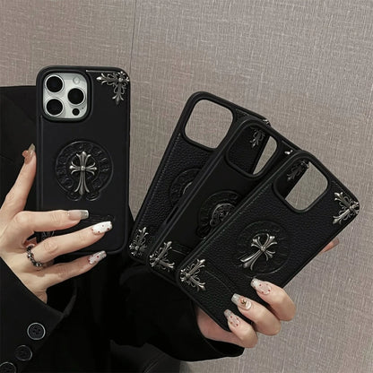 Black Embossed Emblem Case – Smooth or Textured Finish