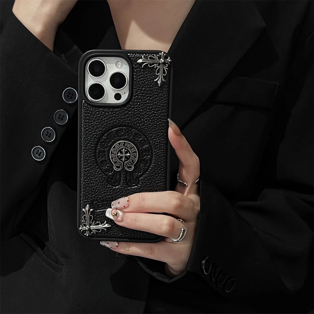 Black Embossed Emblem Case – Smooth or Textured Finish