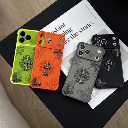 Chrome Cross Armor iPhone Case – iPhone 14–17