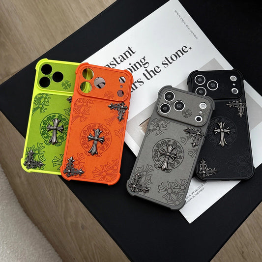 Chrome Cross Armor iPhone Case – iPhone 14–17
