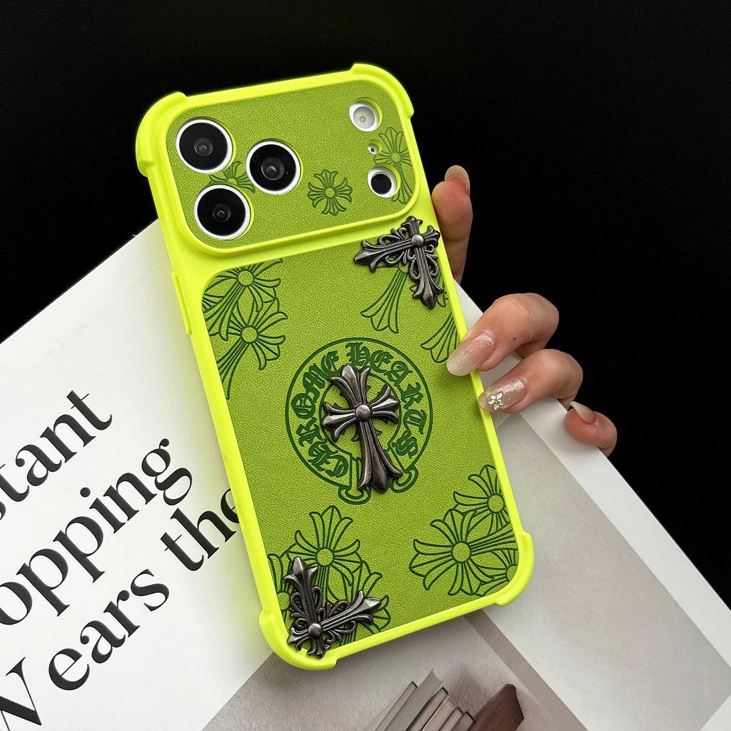 Chrome Cross Armor iPhone Case – iPhone 14–17