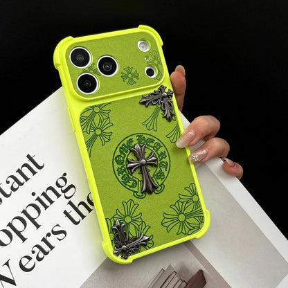 Chrome Cross Armor iPhone Case – iPhone 14–17