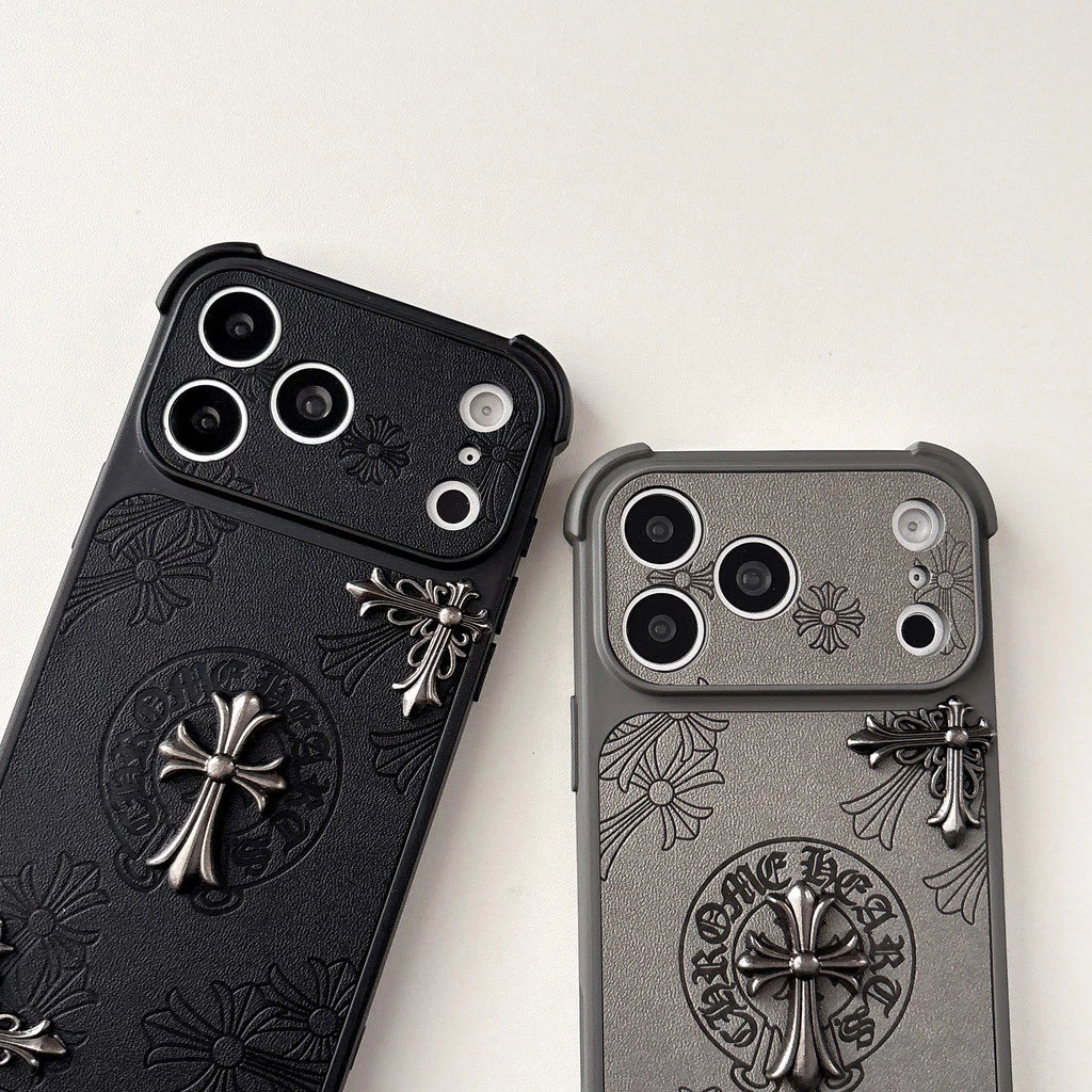 Chrome Cross Armor iPhone Case – iPhone 14–17