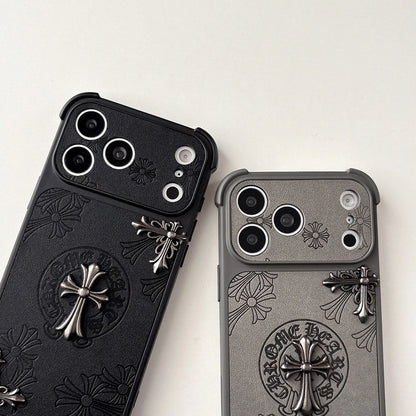 Chrome Cross Armor iPhone Case – iPhone 14–17