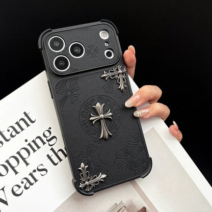 Chrome Cross Armor iPhone Case – iPhone 14–17
