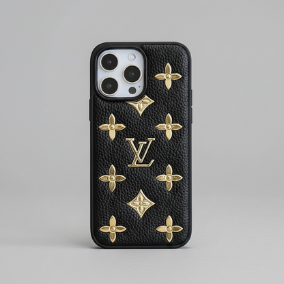 Luxe Studded Monogram Case – iPhone 12–17