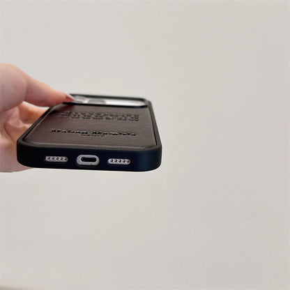 Luxe Minimalist Leather Case – iPhone 13–17