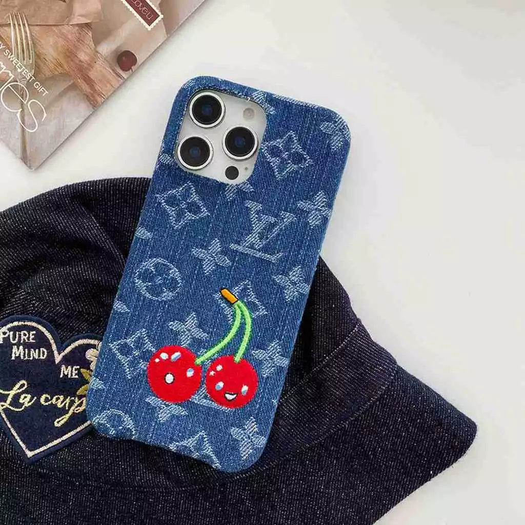 Denim Luxe Cherry Case