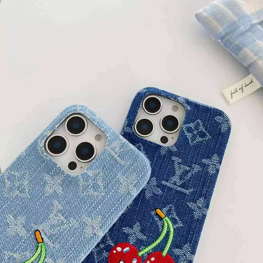 Denim Luxe Cherry Case
