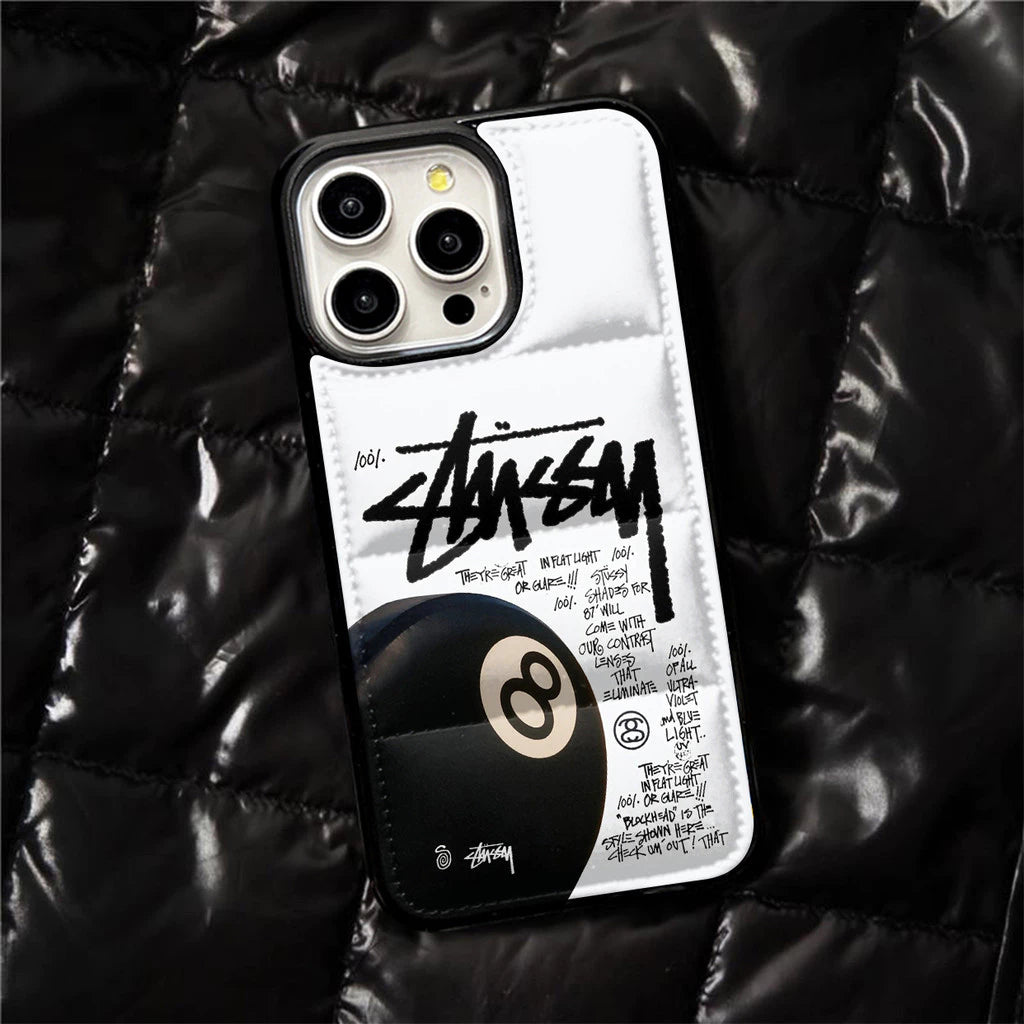 Crisp White Eightball Puffer Case