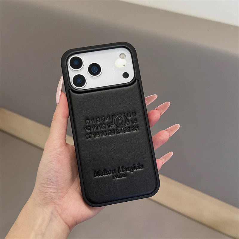 Luxe Minimalist Leather Case – iPhone 13–17