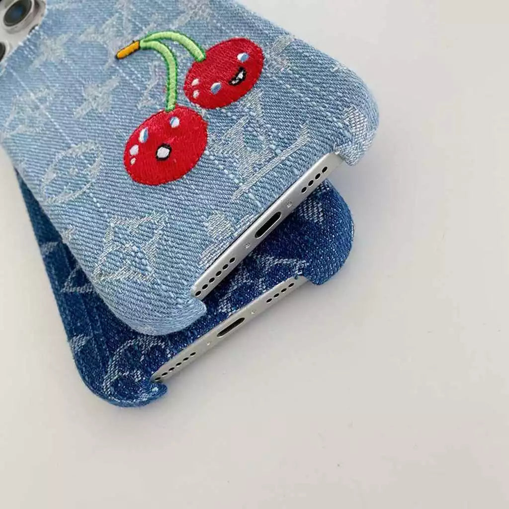 Denim Luxe Cherry Case