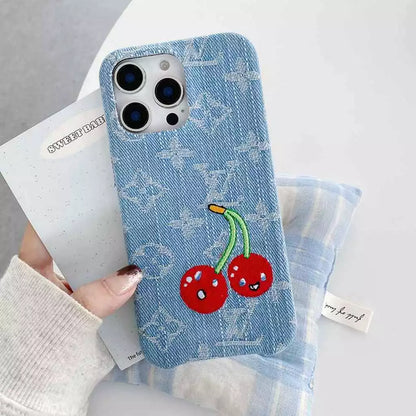 Denim Luxe Cherry Case