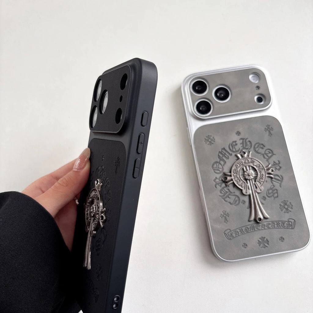Edgy Metal Cross Graphic iPhone Case