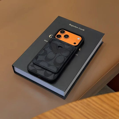 C Canvas Design  iPhone Case with Card Holder