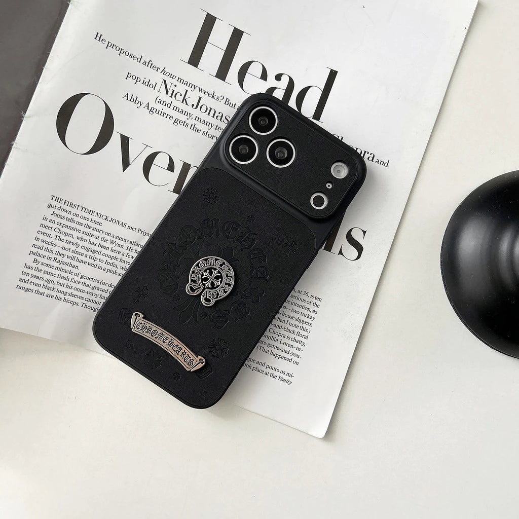 Street Luxe Metal Emblem Case – iPhone 14–17