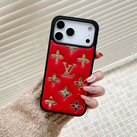 Luxury Designer Quilted Monogram iPhone Case