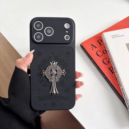 Edgy Metal Cross Graphic iPhone Case
