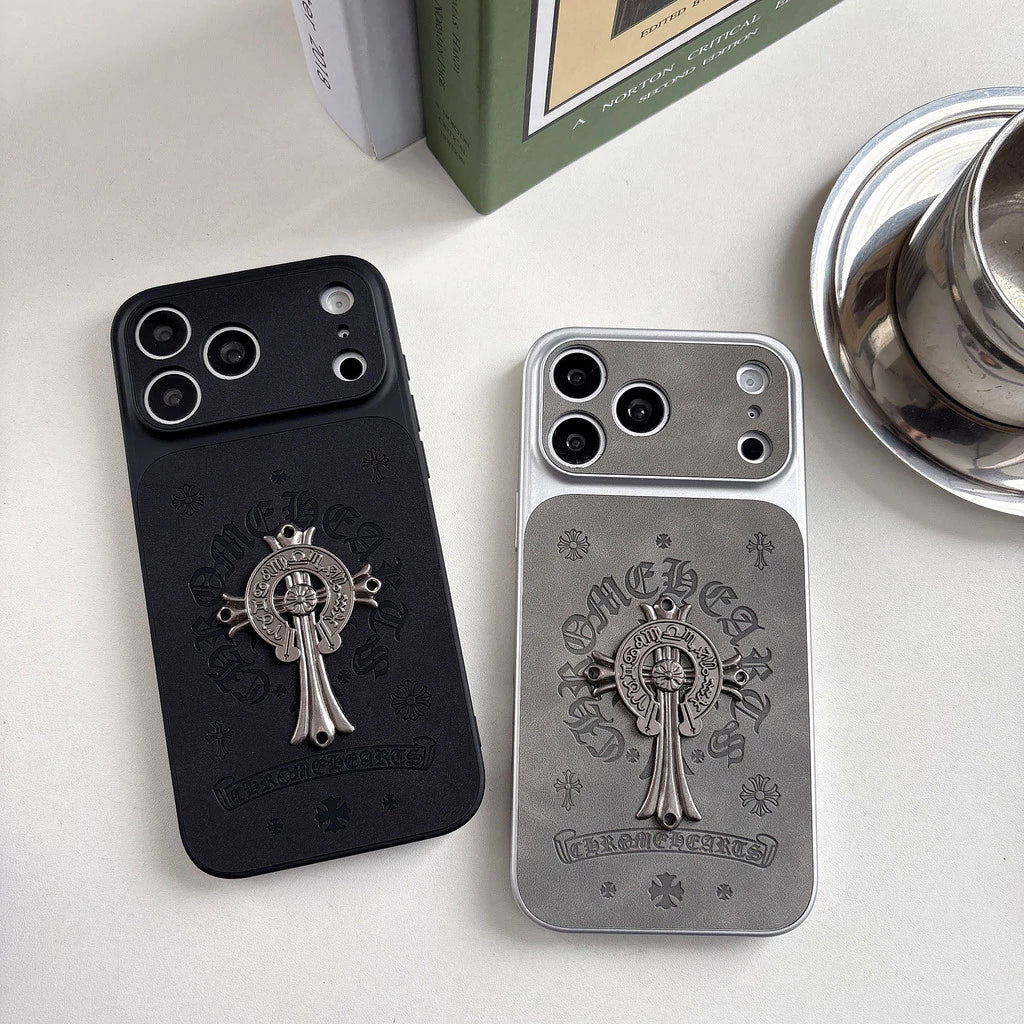 Edgy Metal Cross Graphic iPhone Case