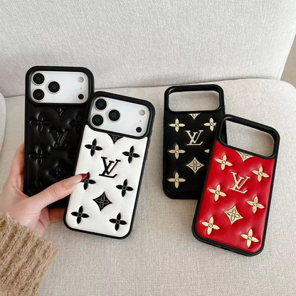 Luxury Designer Quilted Monogram iPhone Case