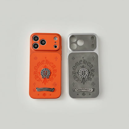Street Luxe Metal Emblem Case – iPhone 14–17