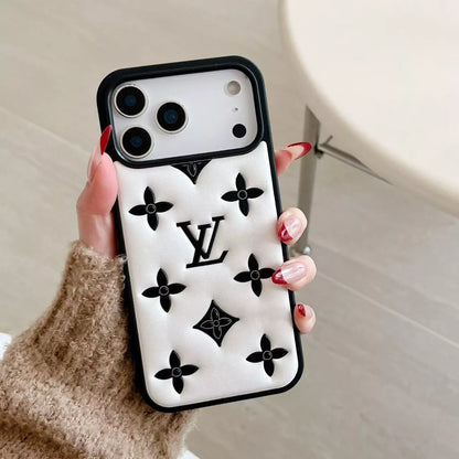 Luxury Designer Quilted Monogram iPhone Case