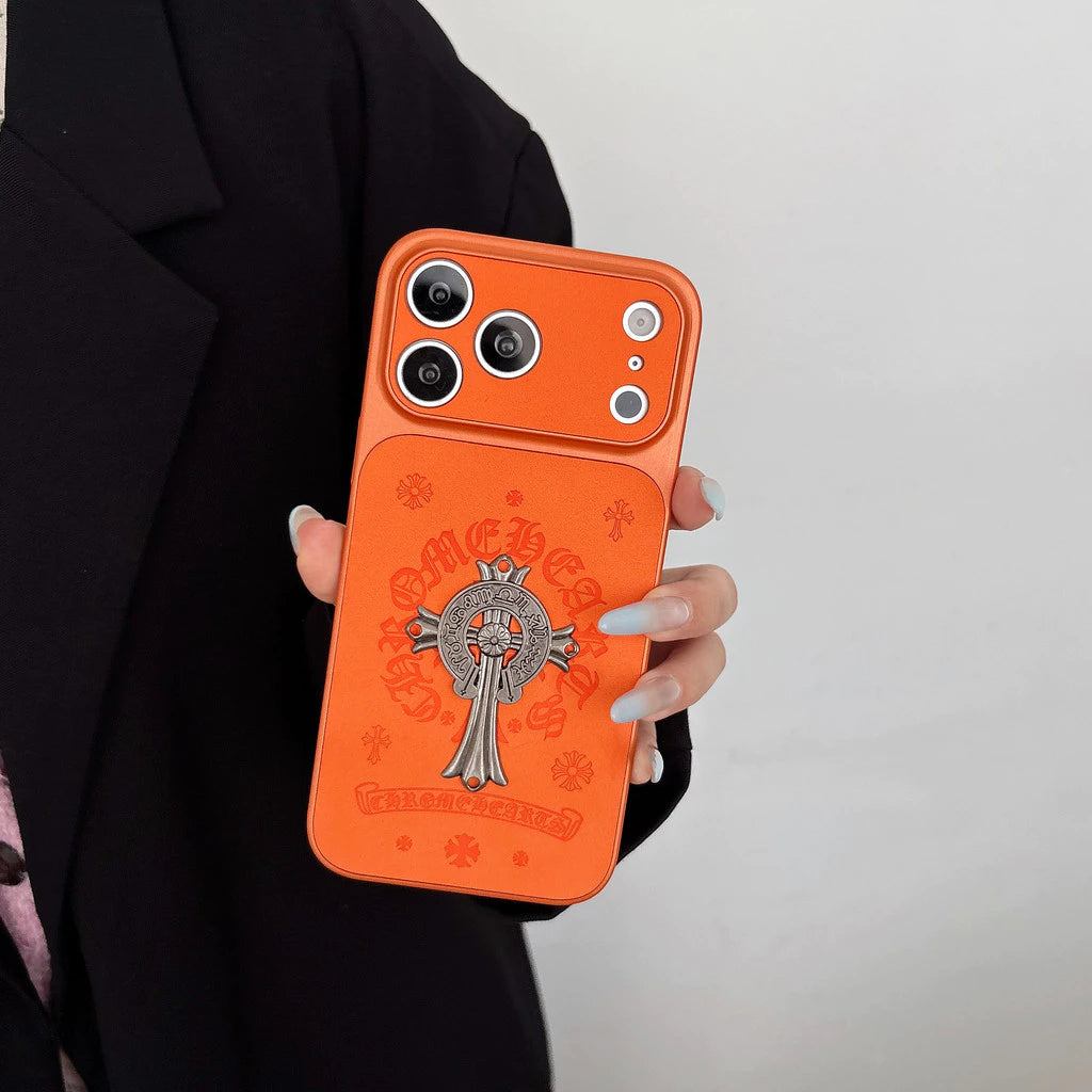 Edgy Metal Cross Graphic iPhone Case