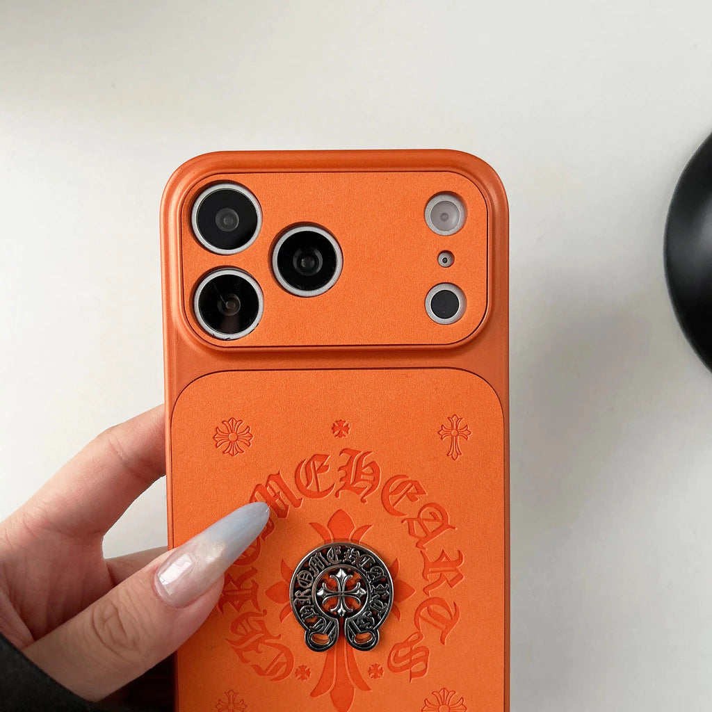 Street Luxe Metal Emblem Case – iPhone 14–17