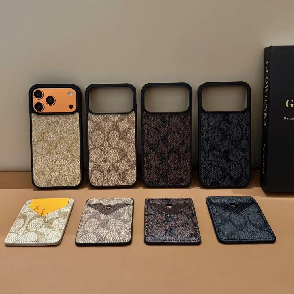 C Canvas Design  iPhone Case with Card Holder