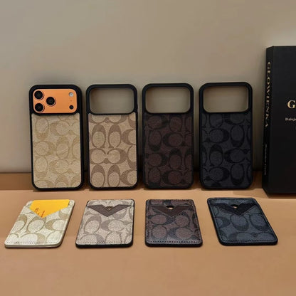 C Canvas Design  iPhone Case with Card Holder