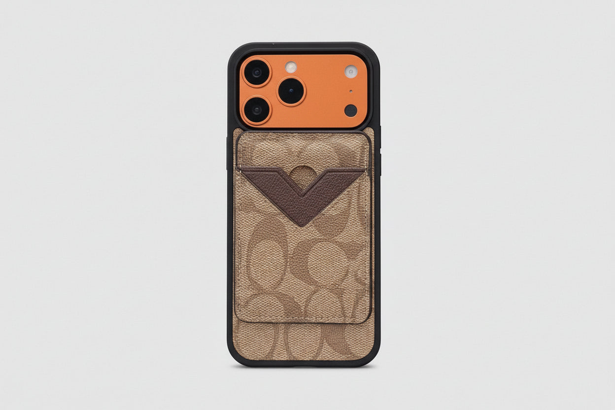 C Canvas Design  iPhone Case with Card Holder