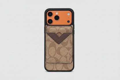 C Canvas Design  iPhone Case with Card Holder