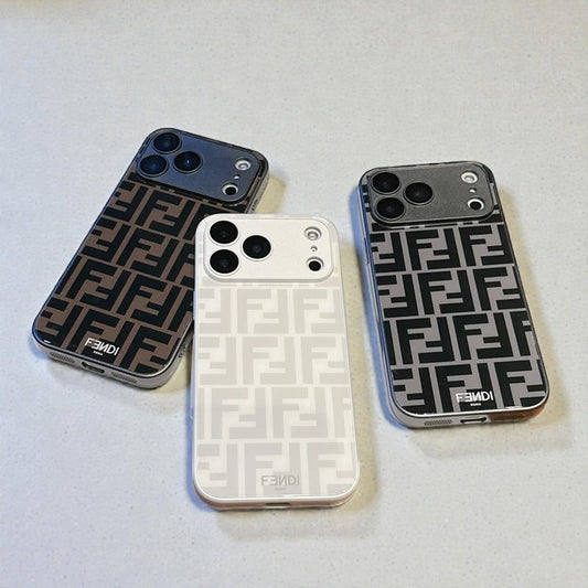 Zucca Print Monogram Glass iPhone Case