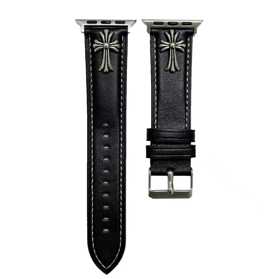 Cross Leather Apple Watch Strap